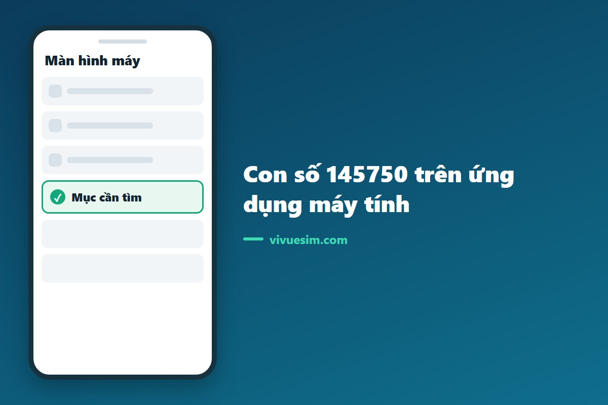 Màn hình điện thoại hiển thị con số 145750 trên ứng dụng máy tính